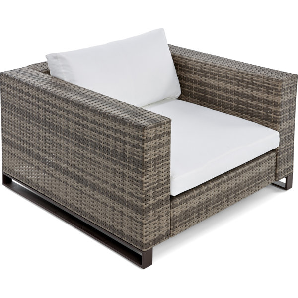 Tommy Hilfiger Oceanside Outdoor Wicker Patio Chair with Cushions Wayfair Canada